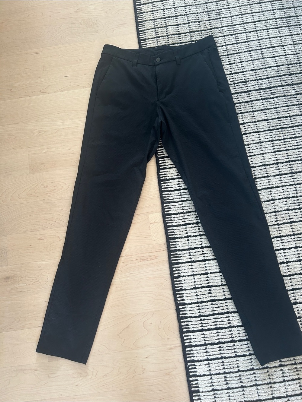 lululemon athletica Men's Black Dress Pants - Slim Tailored- never worn